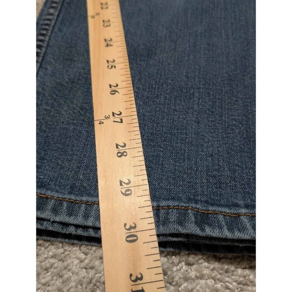 Levis 505 Jeans Mens 33x32 Blue Medium Wash Cotton Stretch Straight Fit Workwear
